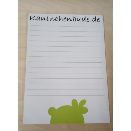 Kaninchenbude "Schreibblock"