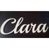 Schriftzug "Clara" aus 12mm Multiplex B-Ware