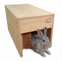 Kaninchenhaus "Cool" ca. 60x40x32cm - Das Haus mit "Klimaanlage"